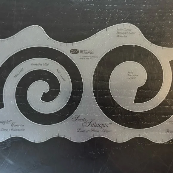 Creative Memories Titletopia Oval & Swirls Letters & Sticker Aligners Scrapbook - Picture 4 of 5